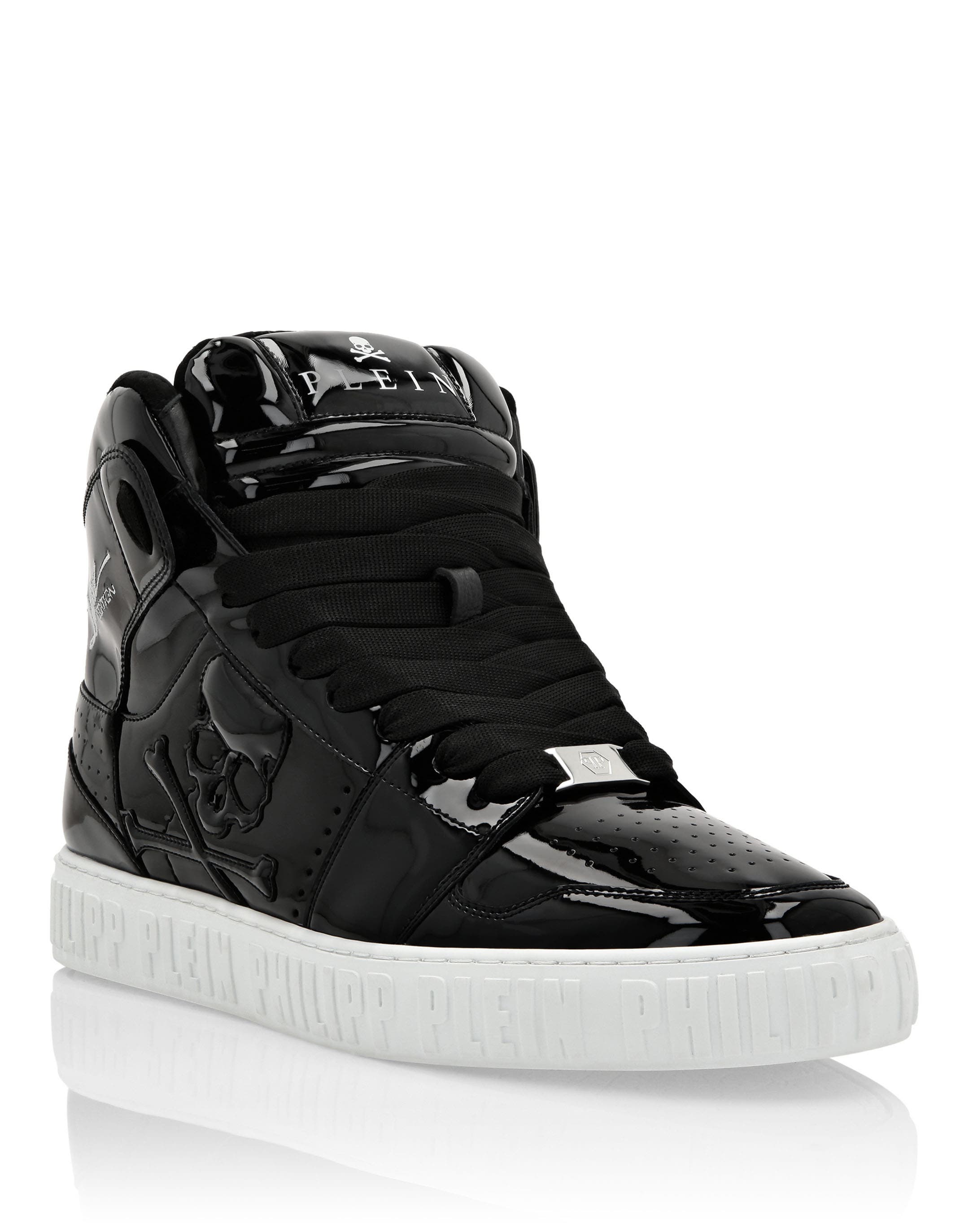 Super Street Hi-Top Sneakers Skull&Bones Unisex, Main, color, black