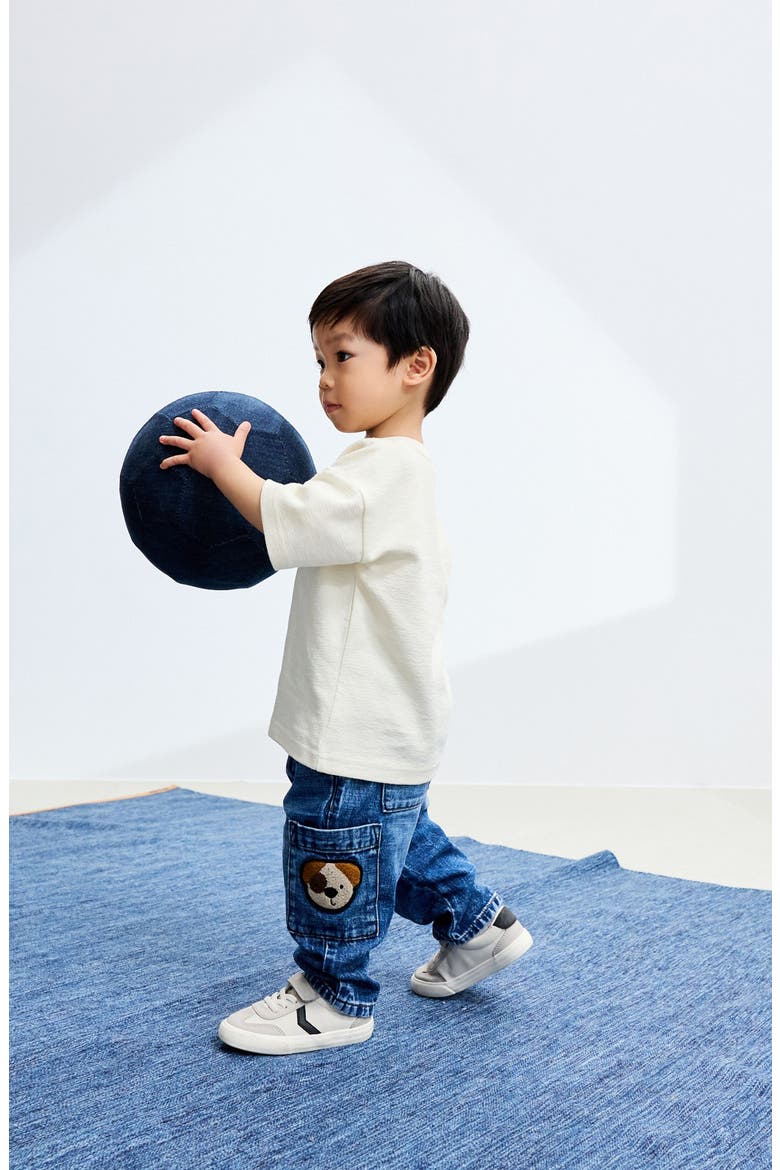 Kids' Dog Patch Straight Leg Jeans, Alternate, color, BLUE