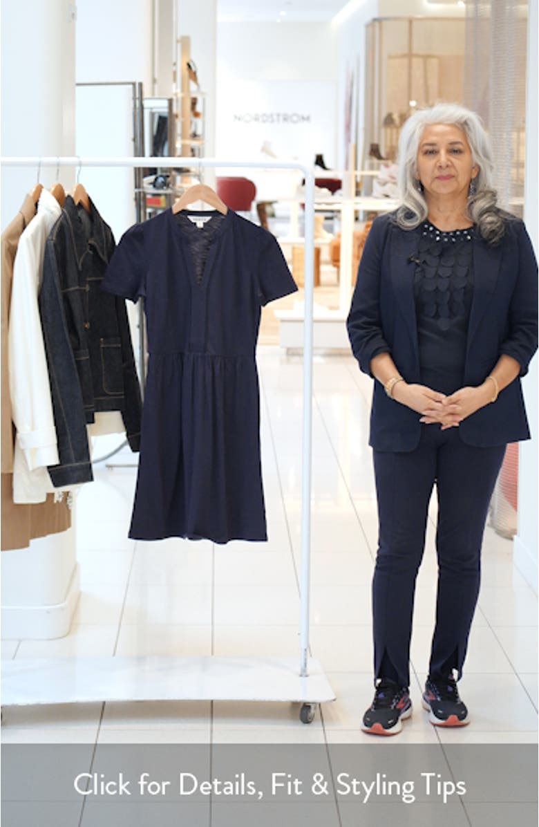 Naomi Picot Trim Cotton Blend Jersey Dress, sales video thumbnail