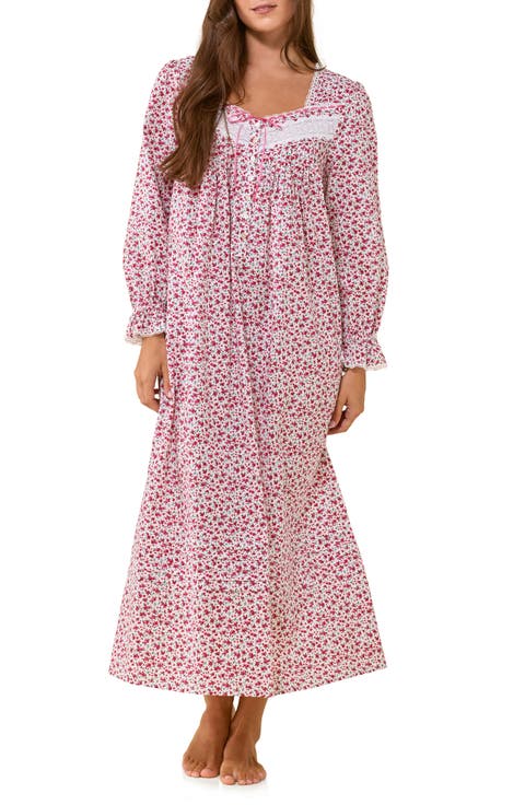 Long Sleeve Cotton Lawn Nightgown