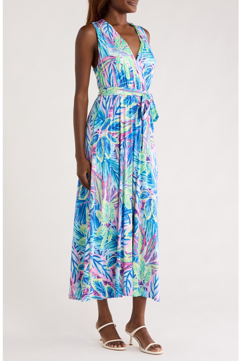 Frond Grove Sleeveless Maxi Dress, Alternate, color, CYBER LIGHT