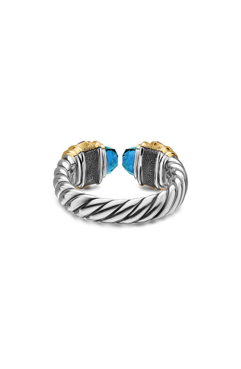 David Yurman Renaissance<sup>®</sup> Color Ring in Sterling Silver with 14K Yellow Gold, 9.9mm, Alternate, color, Silver