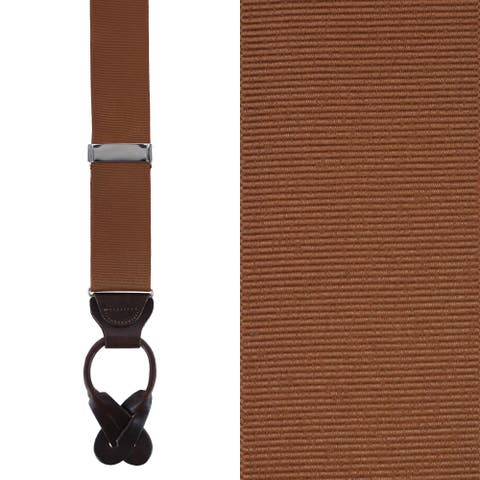 Phoenix 38mm Grosgrain Non Stretch Ribbon Button End Suspenders (Braces)