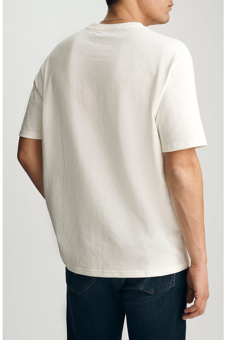 Antique White Textured Cotton Crewneck T-Shirt, Alternate, color, ANTIQUE WHITE