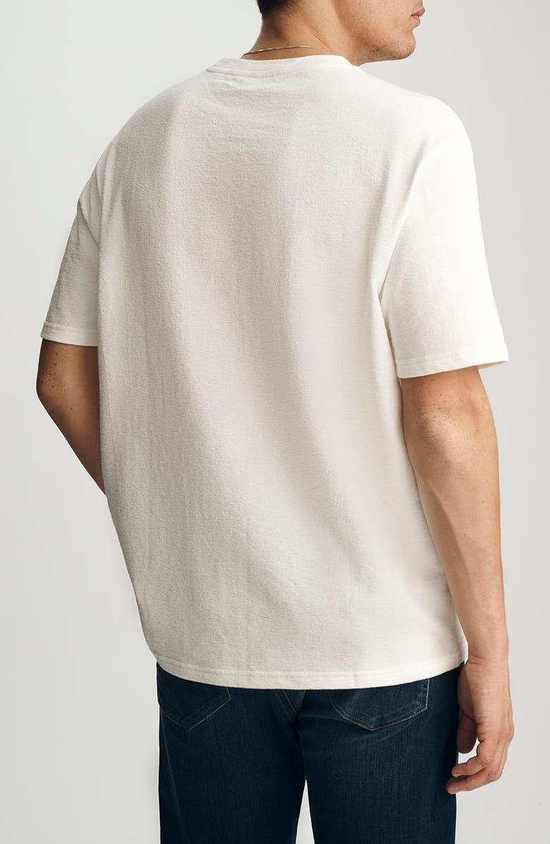 Mavi Jeans Antique White Textured Cotton Crewneck T-Shirt, Alternate, color,