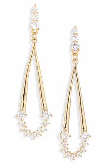NORDSTROM RACK Cubic Zirconia Teardrop Dangle Earrings