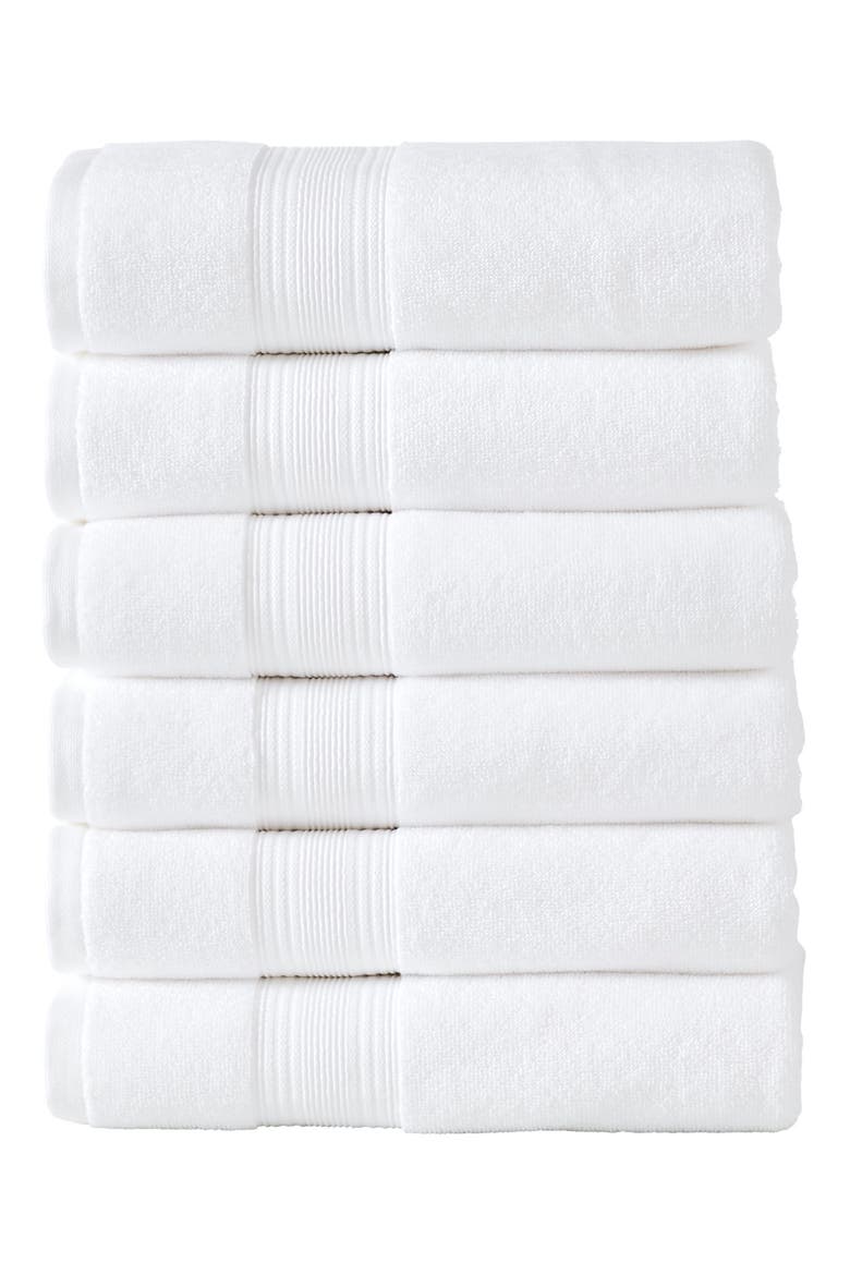 Hotel 6-Piece Bath Towel Set, Main, color, WHITE