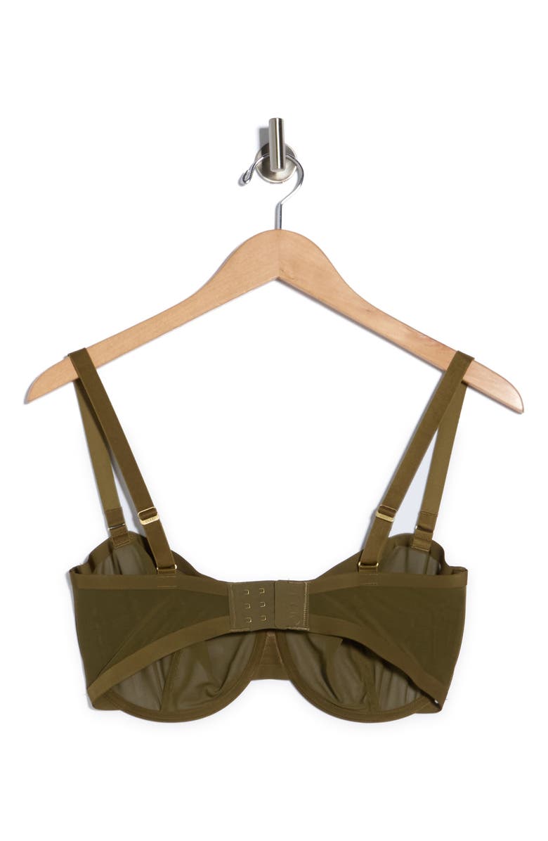 CUUP The Balconette Underwire Mesh Bra, Alternate, color, Moss Green