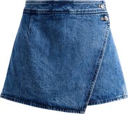 Madewell Denim Micro Mini Wrap Skort