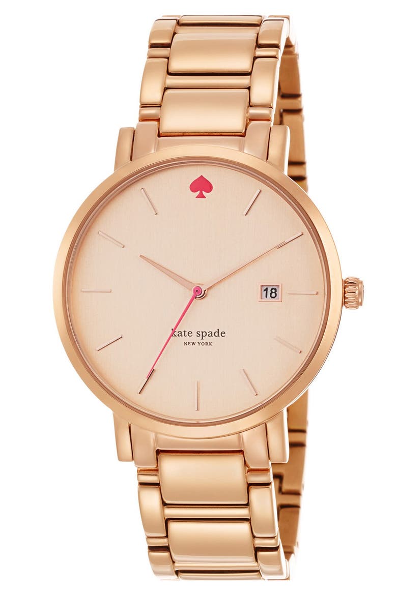 'gramercy grand' bracelet watch, 38mm, Alternate, color, ROSE GOLD