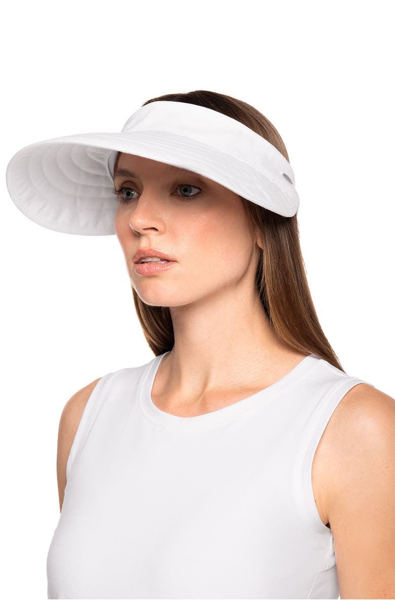 Coolibar Women's Zip-Off Visor - UPF 50+ Sun Protection - Bel Aire, Alternate, color, White