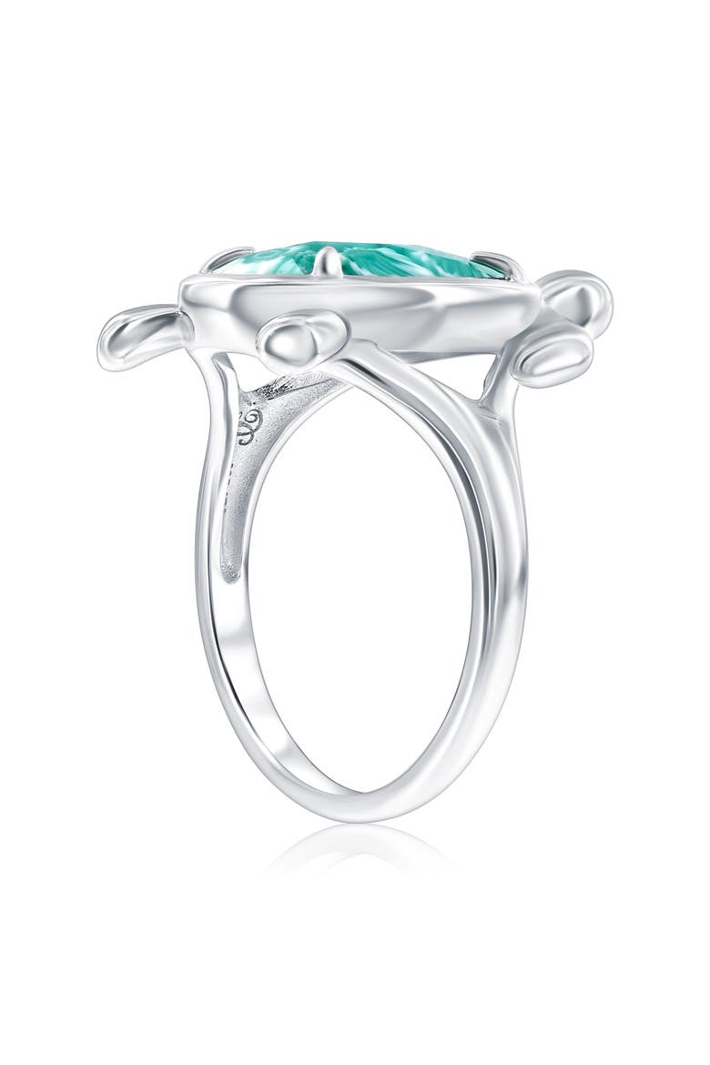 Glass Turtle Ring, Alternate, color, TURQUOISE