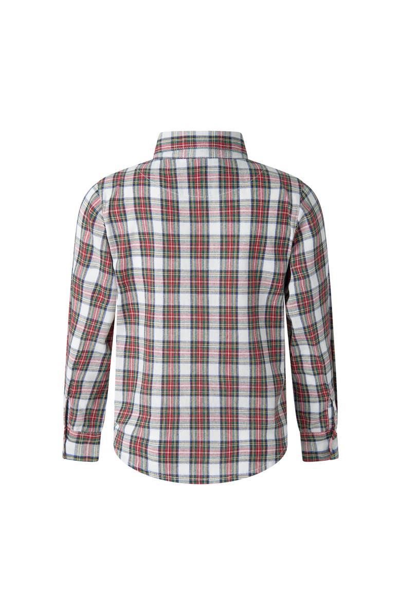 Rachel Riley Ivory Tartan Shirt, Alternate, color, Red