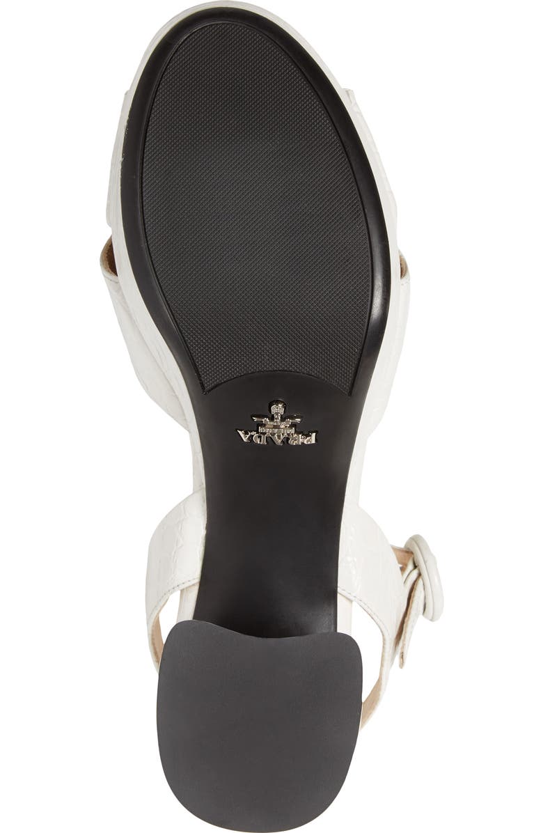 Prada Quarter Strap Platform Sandal, Alternate, color,