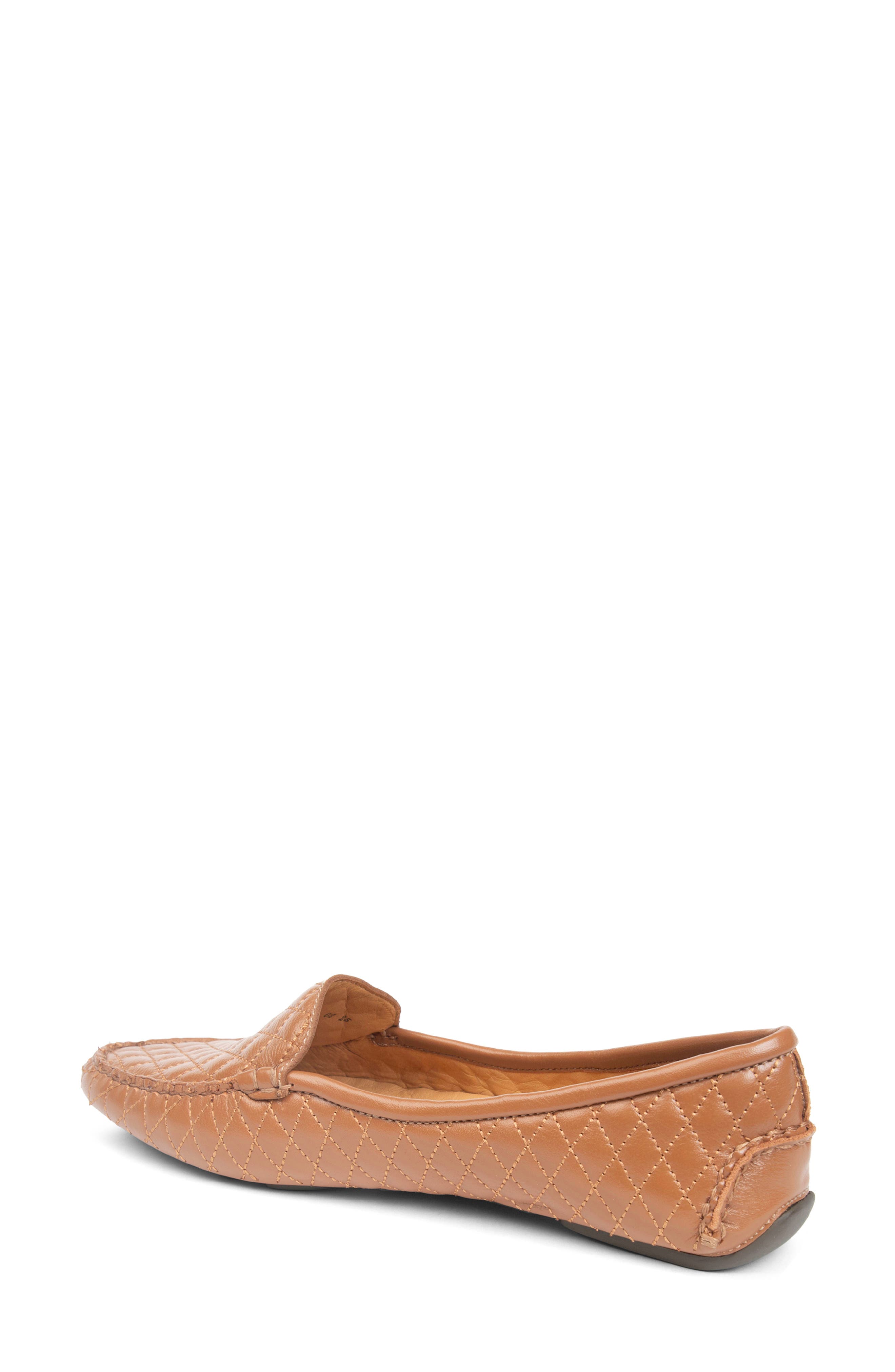 Jillian Quilted Driving Loafer, Alternate, color, COGNAC LEATHER
