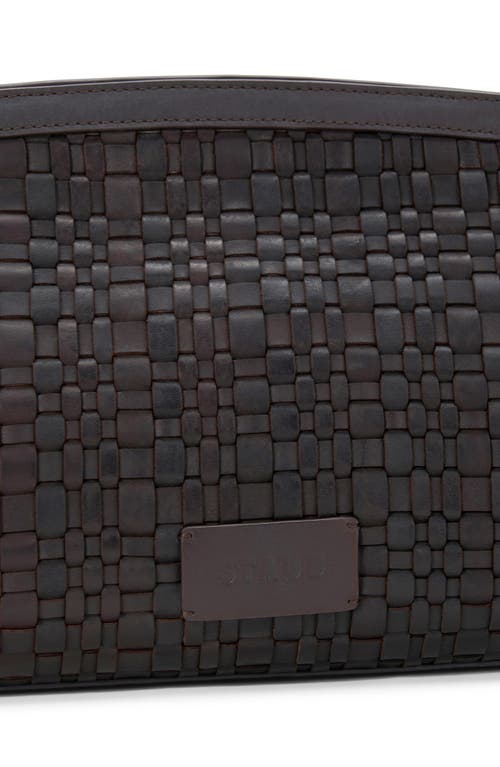 Staud Maude Woven Leather Clutch Bag