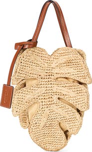 STAUD Palm Raffia Handbag