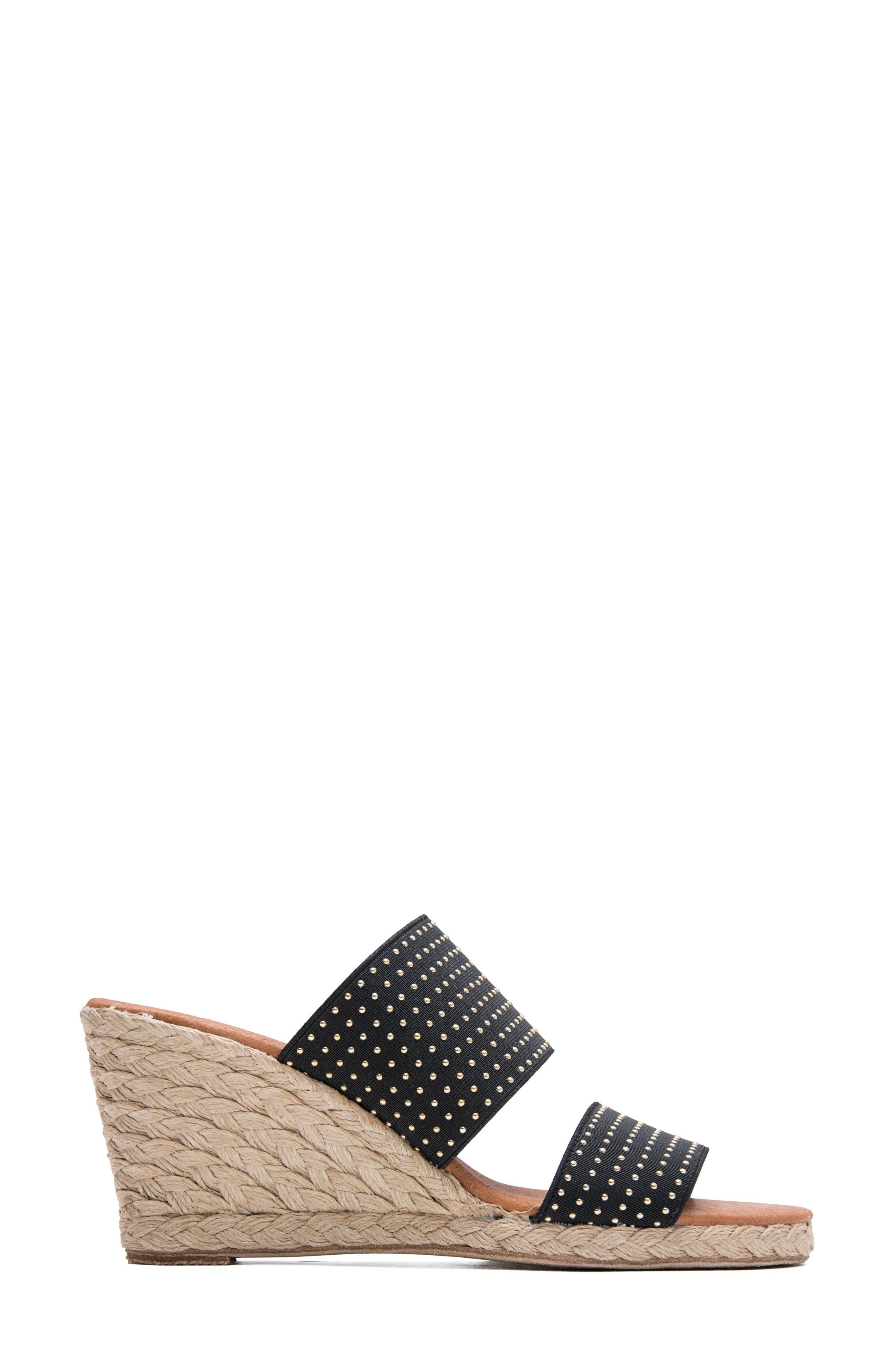 Amalia Strappy Espadrille Wedge Slide Sandal, Alternate, color, BLACK STUDDED FABRIC