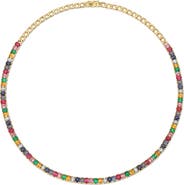 Anita Ko 18k Gold Multi-Sapphire & Emerald Necklace