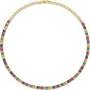 Anita Ko 18k Gold Multi-Sapphire & Emerald Necklace