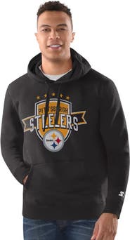 STARTER Men's Starter Black Pittsburgh Steelers Vintage Pullover Hoodie