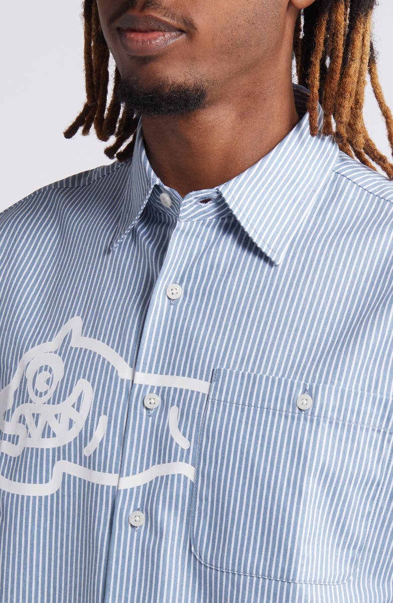 ICECREAM Arcade Short Sleeve Button-Up Shirt, Alternate, color, Baby Blue