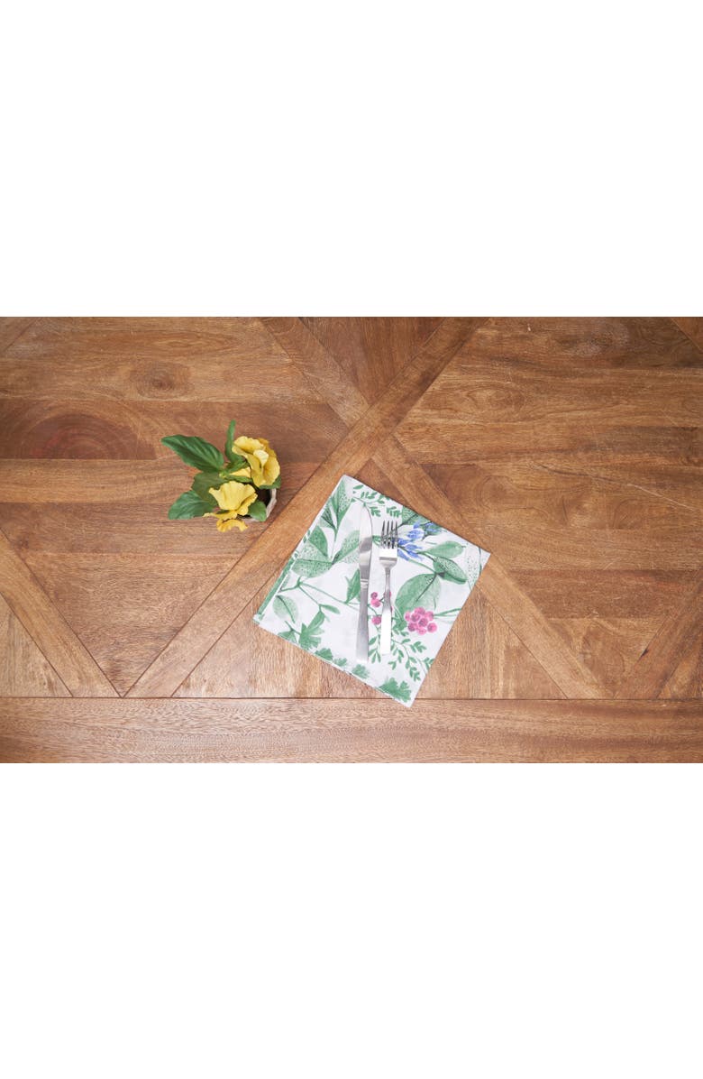 C&F Home Marcy Blooms Cotton Cloth Napkins Set of 6, Alternate, color, Green