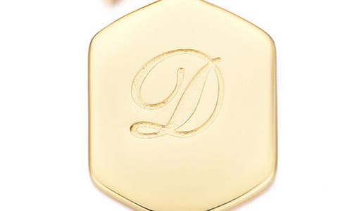 Adornia Monogram Initial Charm Chain Bracelet In Gold