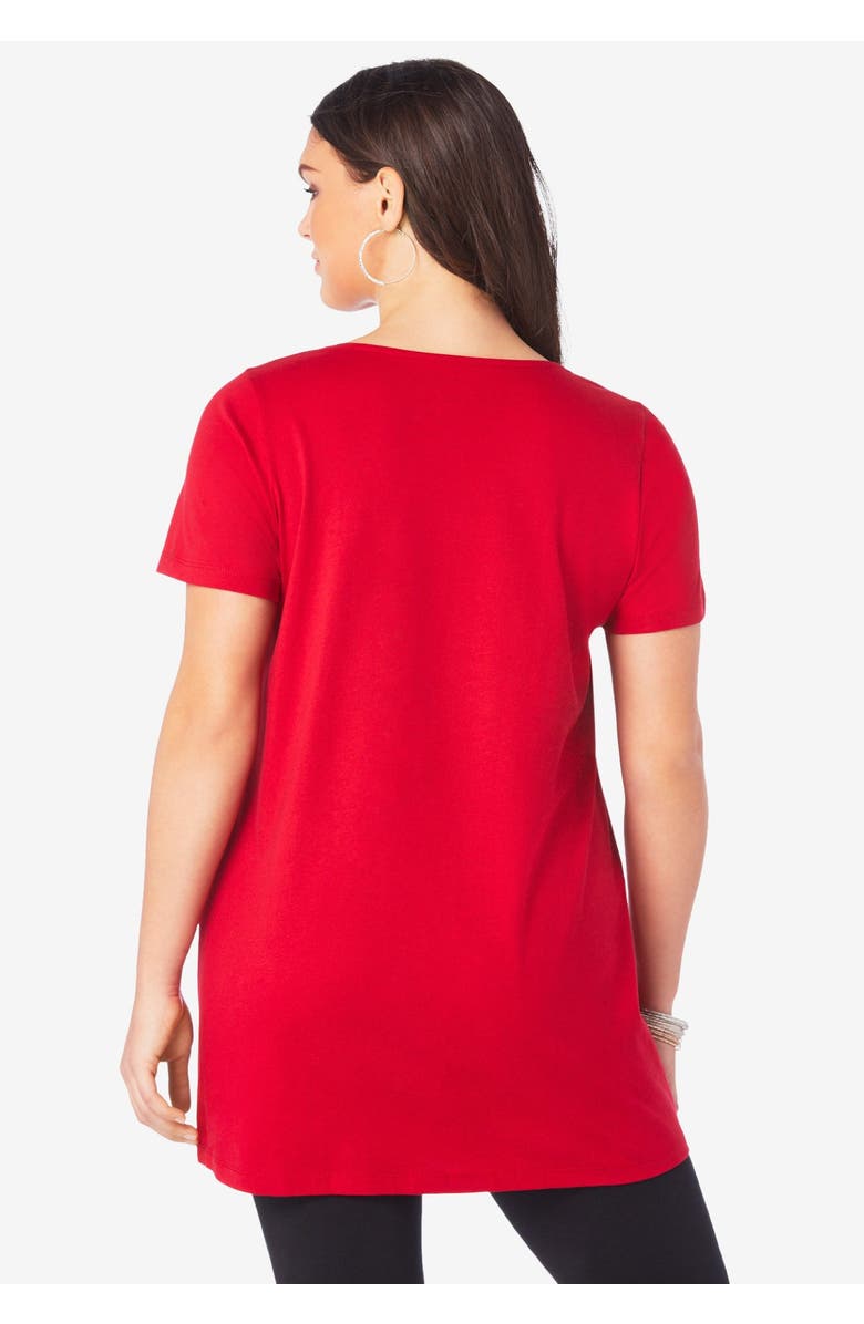 Roaman's Ultimate Pleatneck Tunic, Alternate, color, Black