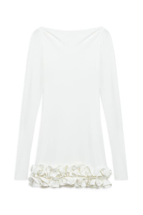 Nocturne Frill Detailed Jersey Mini Dress