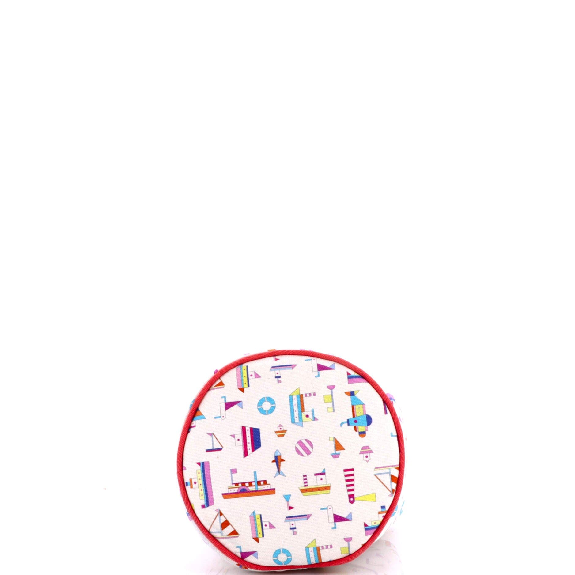 Pre-Owned Hermes Petit Chalutier Duffle Bag Printed Canvas, Alternate, color, 