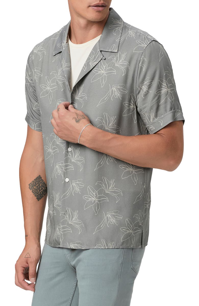 PAIGE Landon Floral Camp Shirt, Main, color,