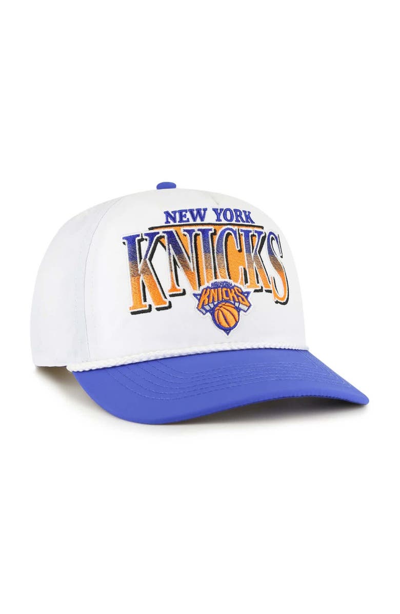 '47 Men's '47 White/Blue New York Knicks Tribute Two-Tone Hitch Adjustable Hat, Alternate, color, 