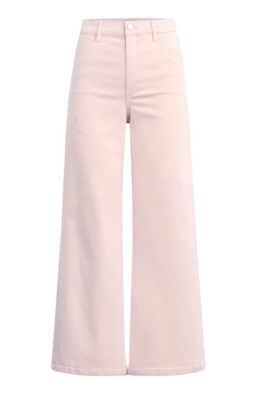 Favorite Daughter The Mischa Super High Waist Wide Leg Jeans In Pale Pink