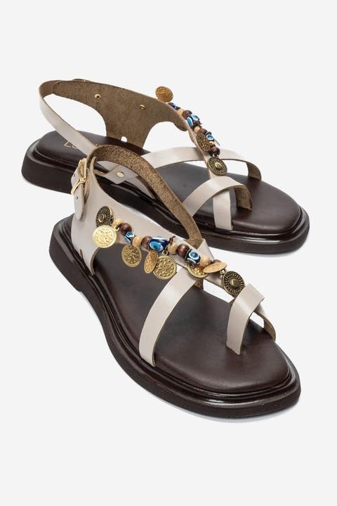 Hush Leather Beaded Sandal