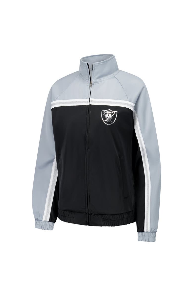 G-III 4HER BY CARL BANKS Women's G-III 4Her by Carl Banks Black Las Vegas Raiders Post Game Full-Zip Track Jacket, Alternate, color, Black