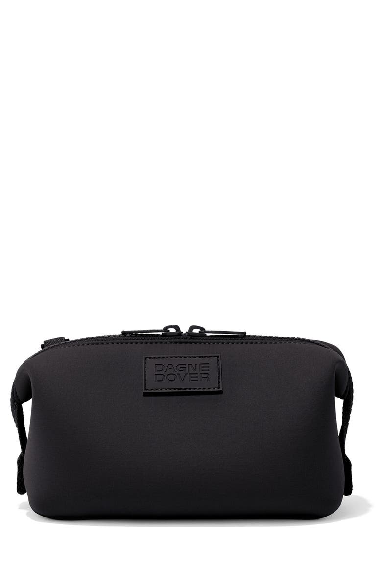 Dagne Dover Hunter Small Neoprene Toiletry Bag, Main, color, Onyx