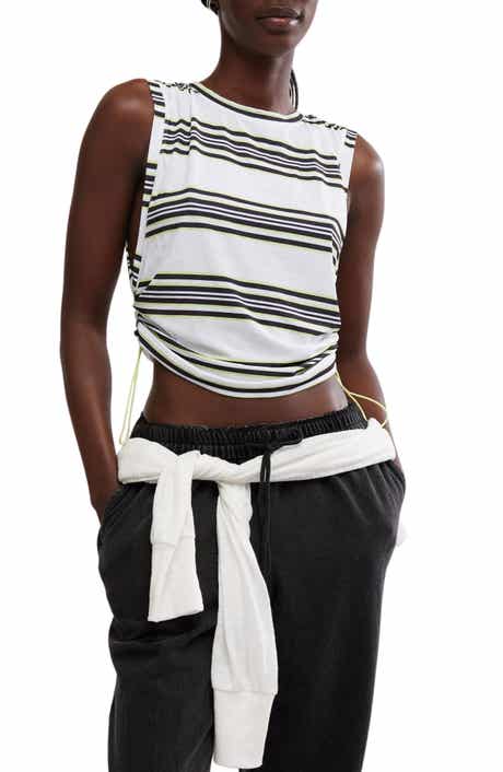 Free People Stripe Sport Mode Muscle T-Shirt