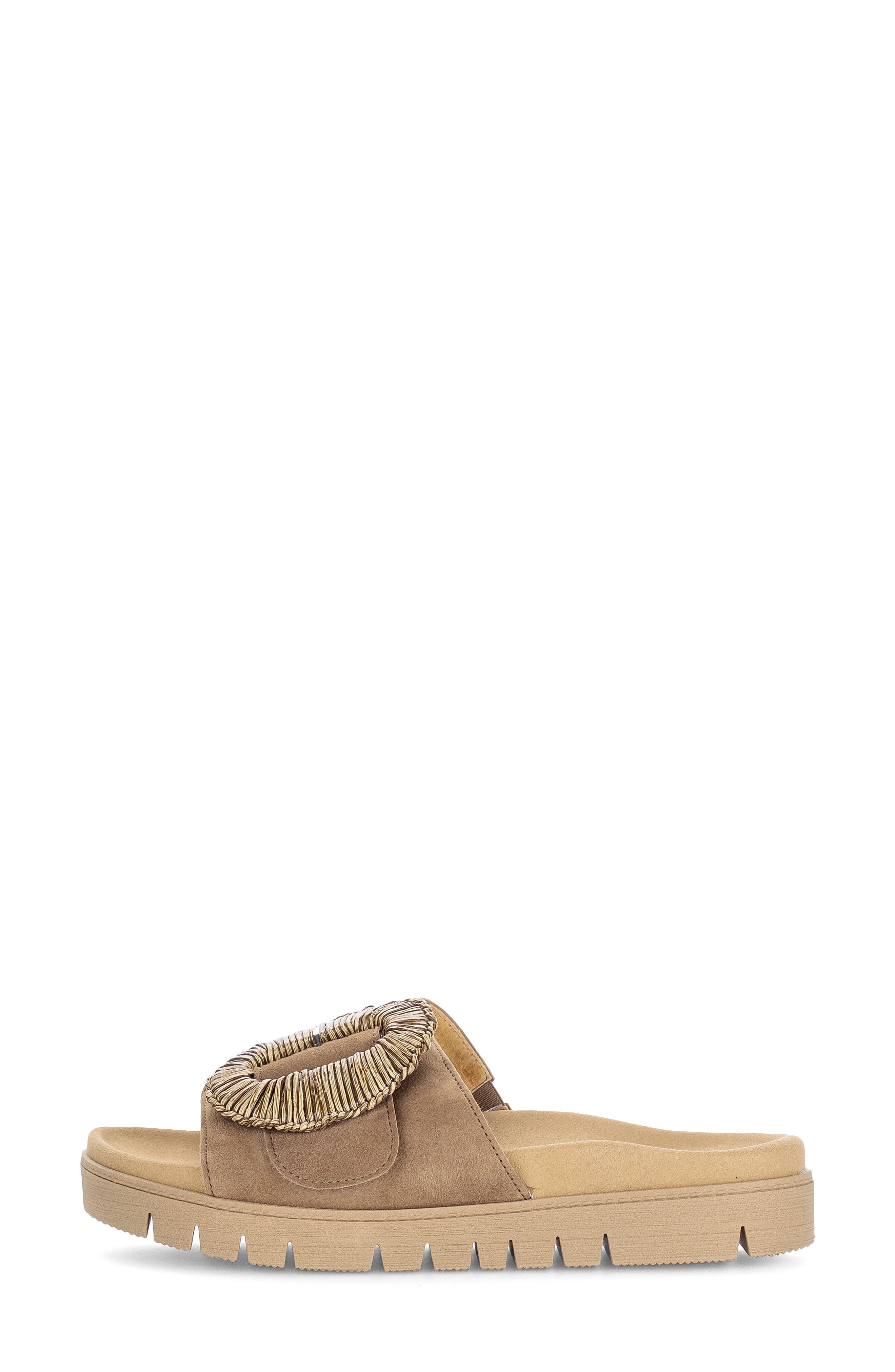 Gabor Lug Sole Slide Sandal, Alternate, color, Peanut