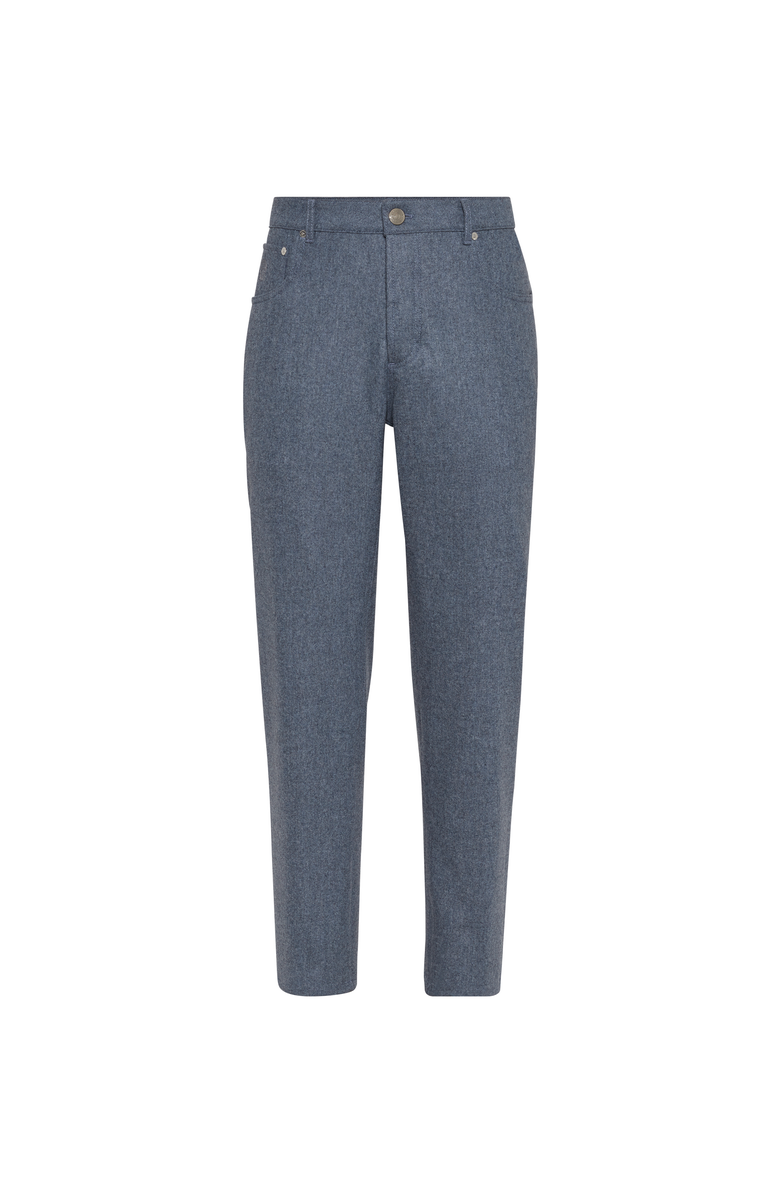 Brunello Cucinelli Flannel trousers, Main, color, Denim