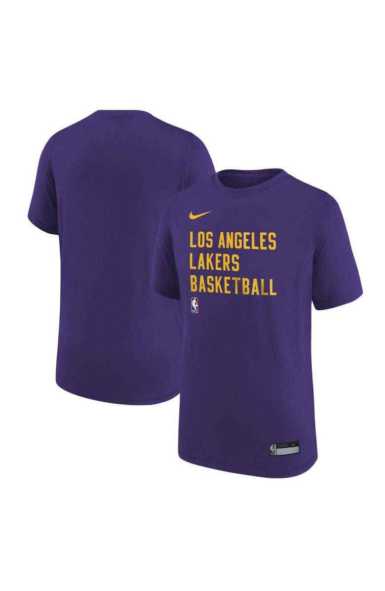 Nike Youth Nike Purple Los Angeles Lakers Essential Practice T-Shirt, Alternate, color, 