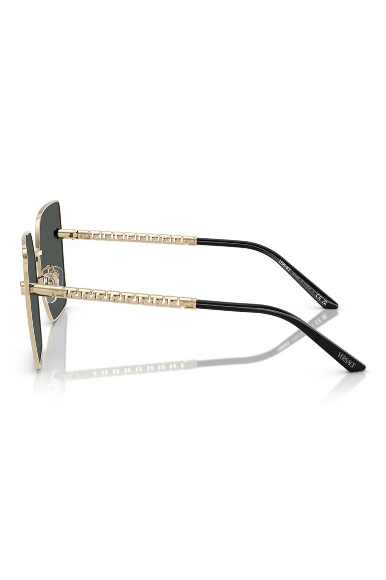 63mm Oversize Square Sunglasses, Alternate, color, PALE GOLD