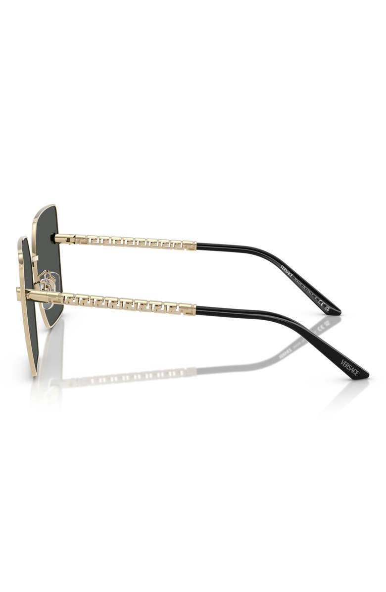 Versace 63mm Oversize Square Sunglasses, Alternate, color, Pale Gold