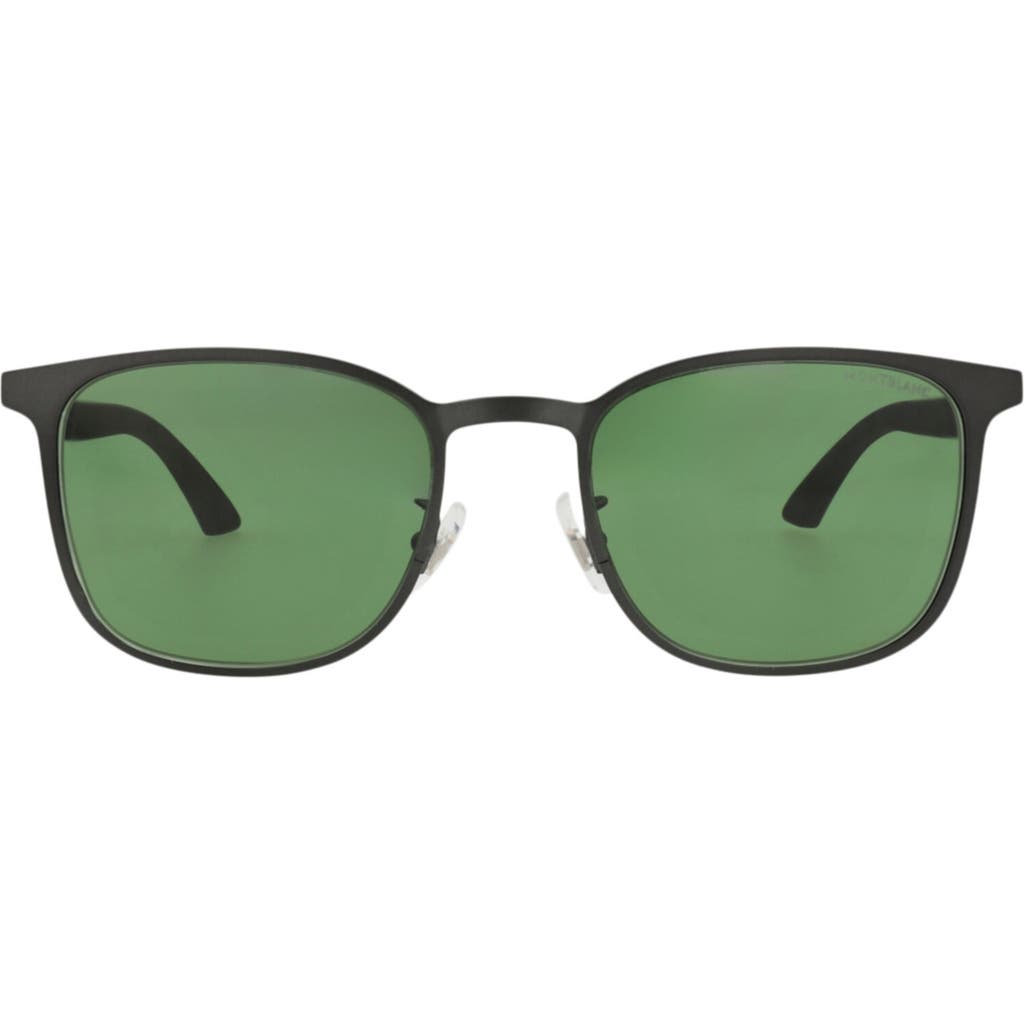 Montblanc 54mm Round Sunglasses in Ruthenium Green at Nordstrom Rack