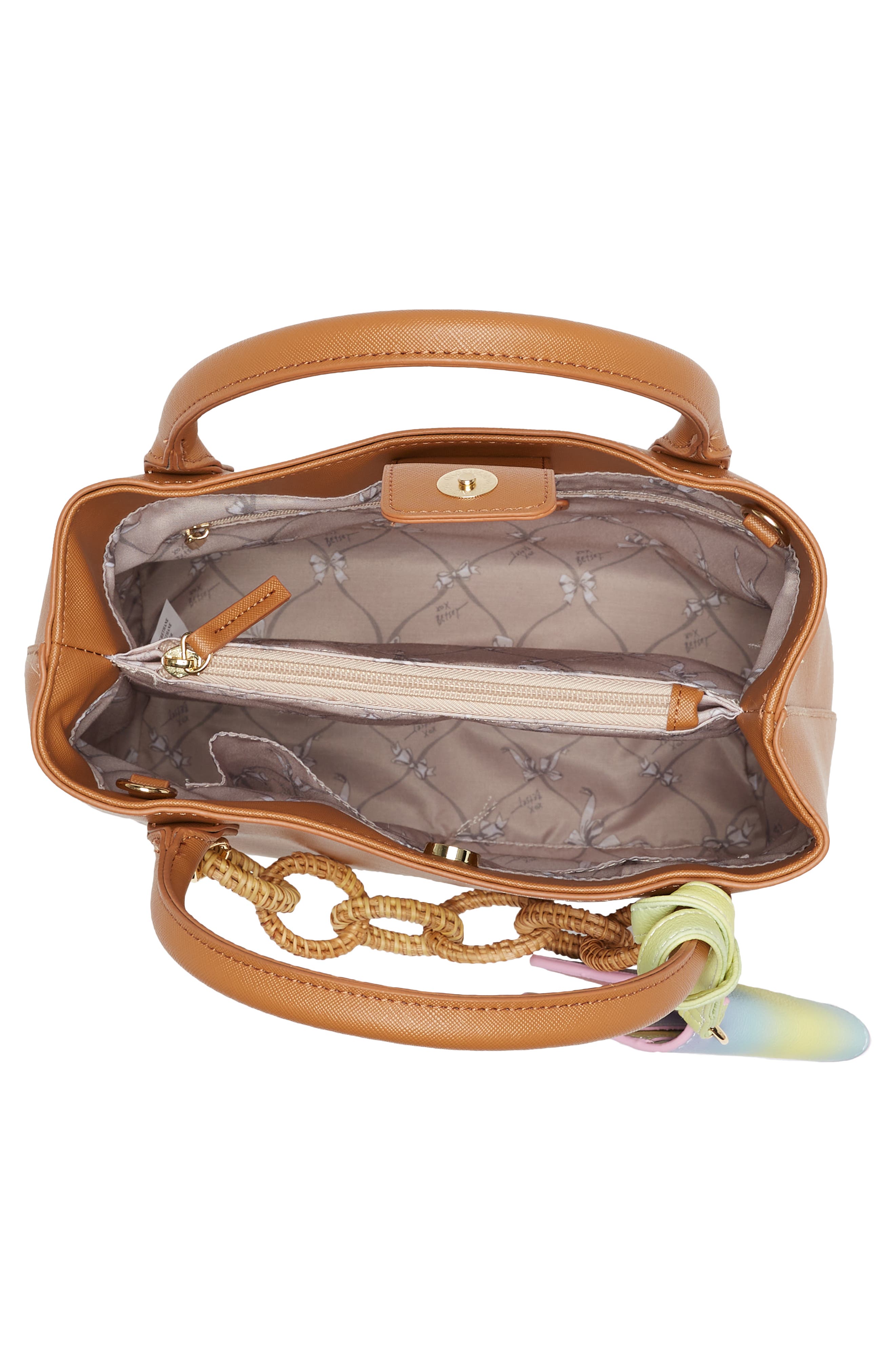 Betsey Johnson Structured Triple Compartment Tote, Alternate, color, 