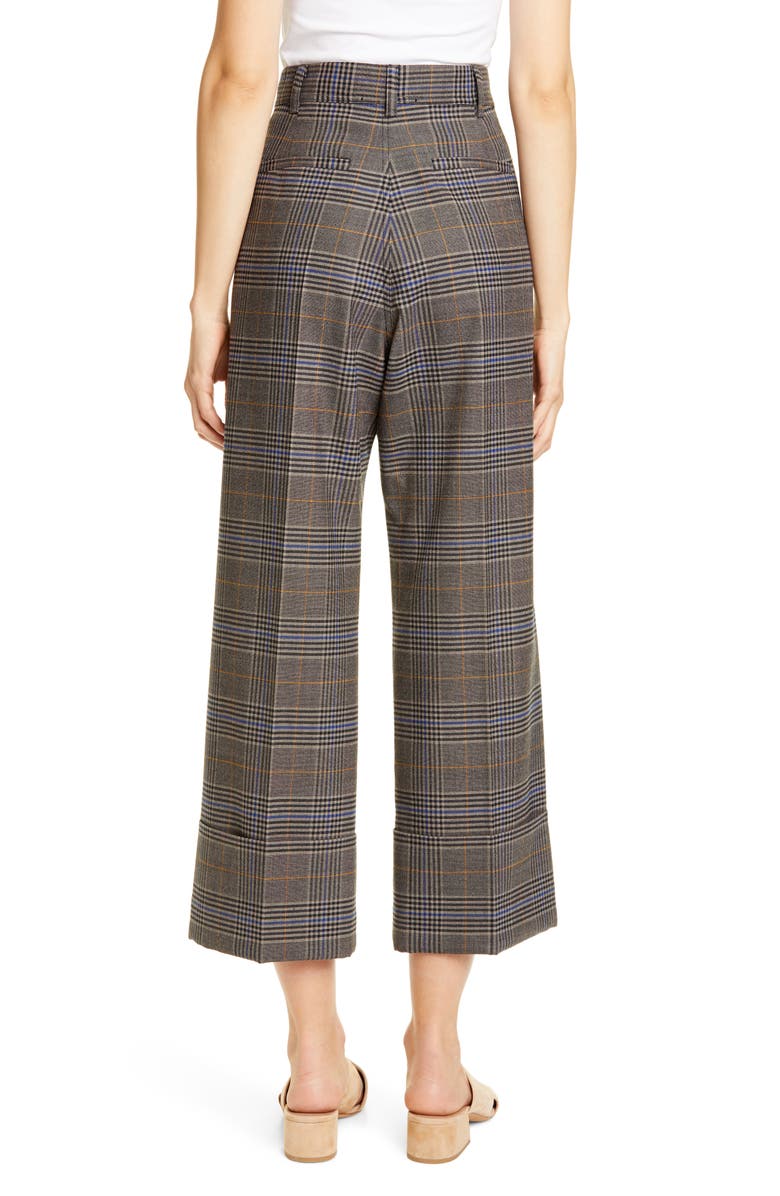 Sea Rowan Plaid Cuff Pants, Alternate, color, 