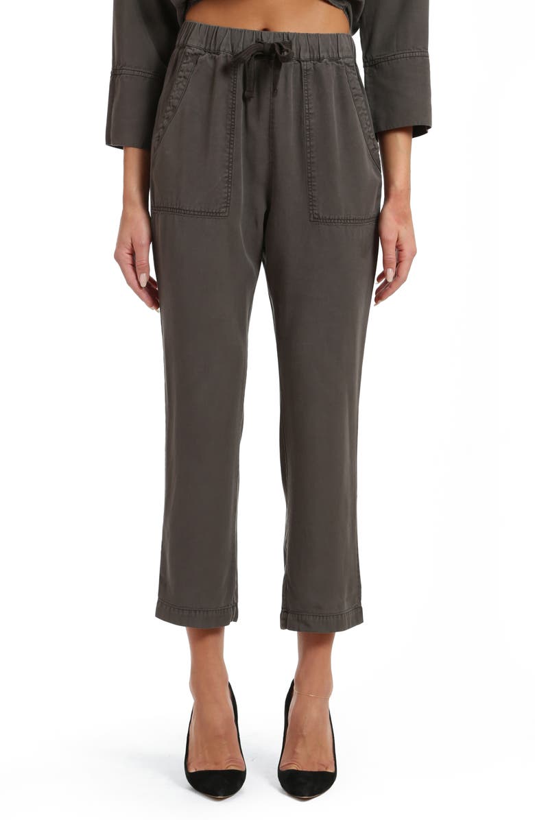 Mavi Jeans Drawstring Crop Chambray Pants, Main, color, 