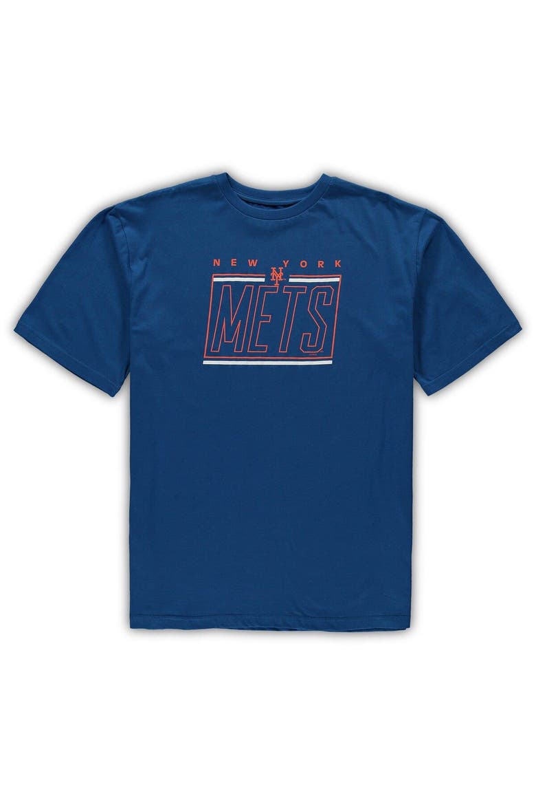 Men's Concepts Sport Royal/Heathered Charcoal New York Mets Big & Tall T-Shirt & Shorts Sleep Set, Alternate, color, Royal