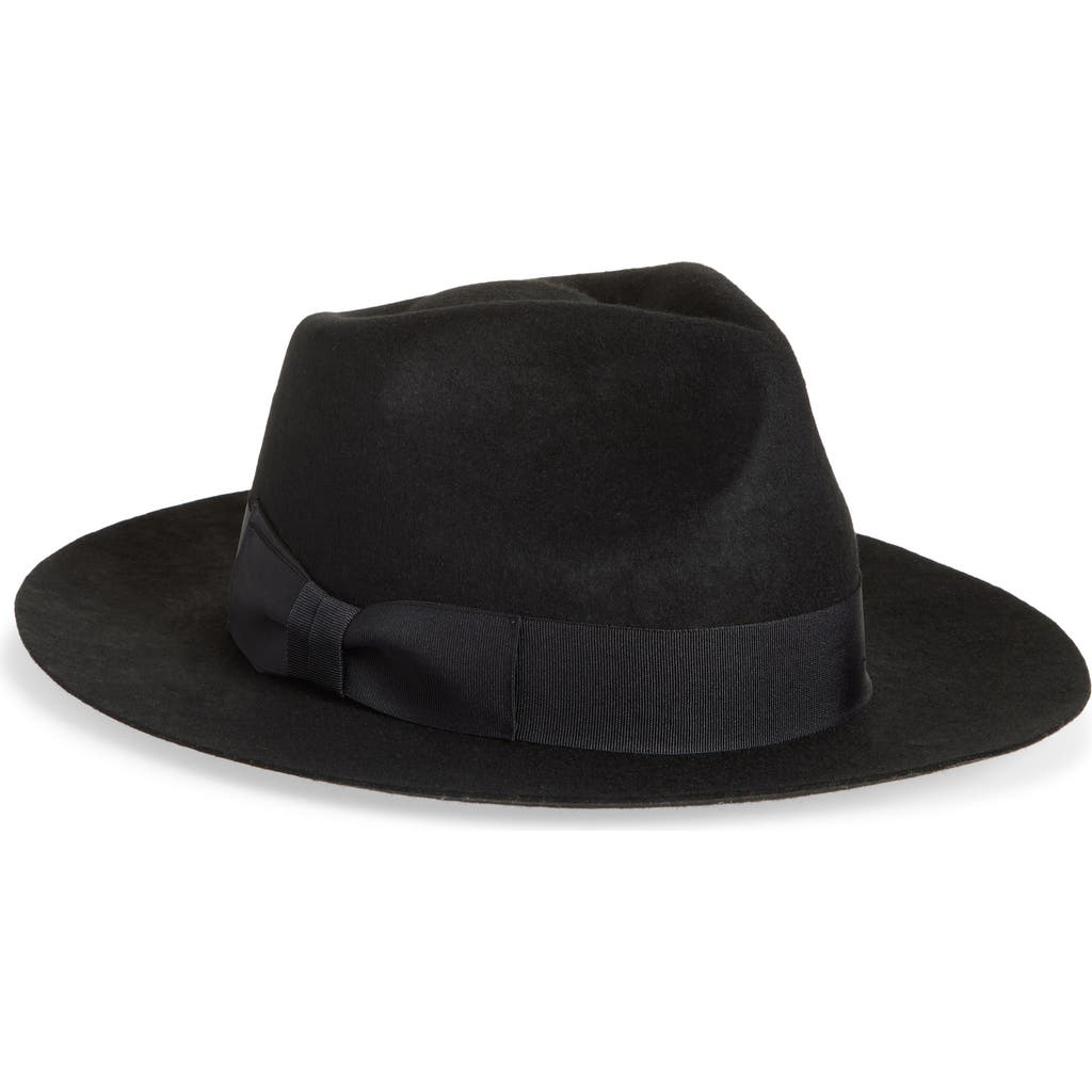 René Mantilla, New York Maison Wool Felt Fedora In Black