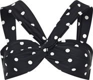 Milly Olivia Polka Dot Twist Front Bikini Top